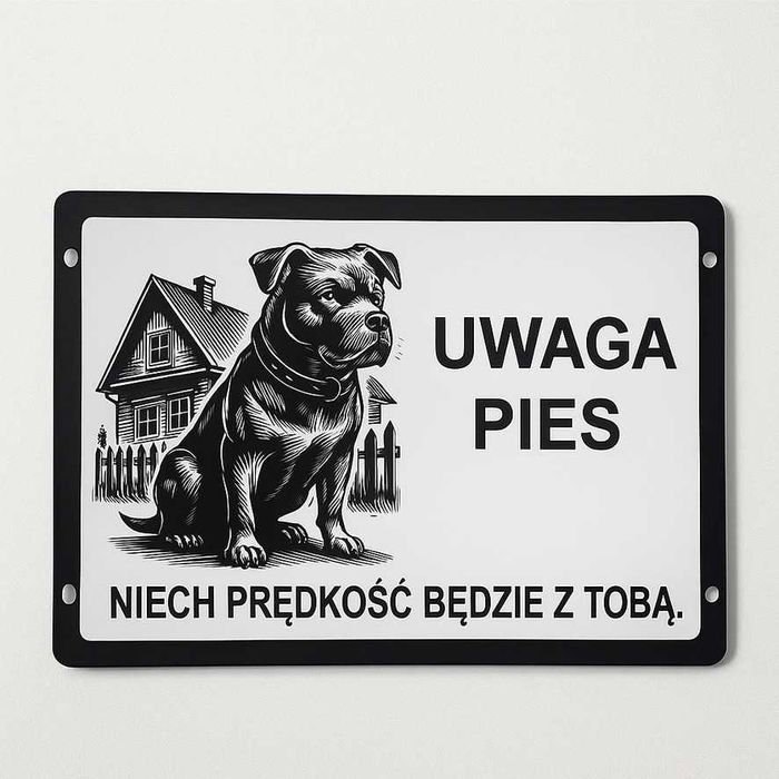 Tabliczka uwaga pies