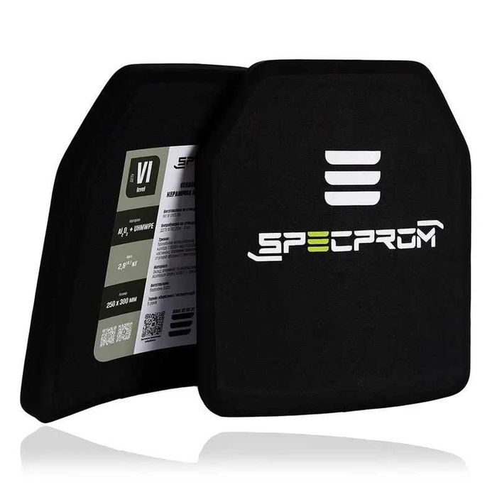 Керамічна бронеплита 6 класу SPECPROM 2.8 кг 25х30 см Греція SAPI