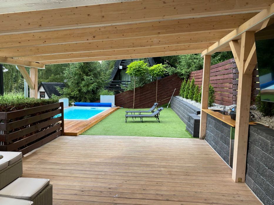 Domki nad jeziorem Nyskim Skorochów. Basen, Jacuzzi Beach Brothers