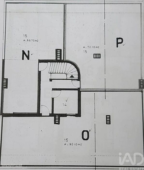 Apartamento T1 em Chafé de 55,00 m2