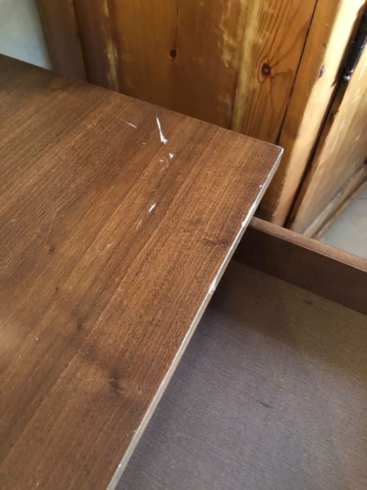 Conjunto de duas mesas de apoio de Madeira e Metal vintage