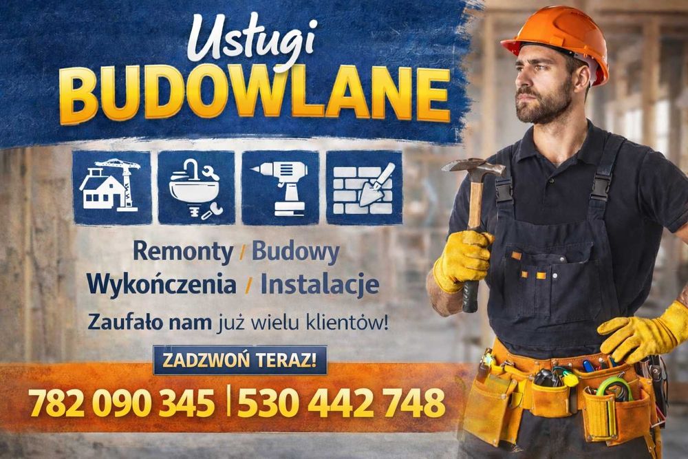 Usługi budowlane oraz wykończeniowe !