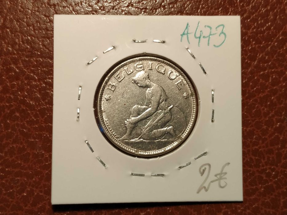 A473 moeda de 2 francs de 1923 Belgique - Bélgica
