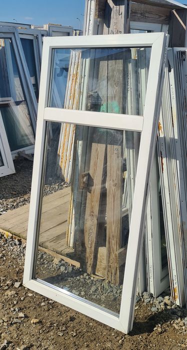 OKNA KacprzaK Witryna 76x153 FIX Używany PCV Plastikowy Lider Okna OLX