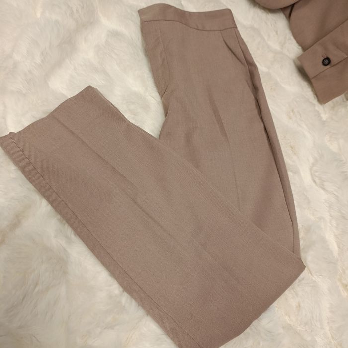 ZARA Women Suit / Elegant Beige Tailored Set  Garnitur Damski 34 Taup