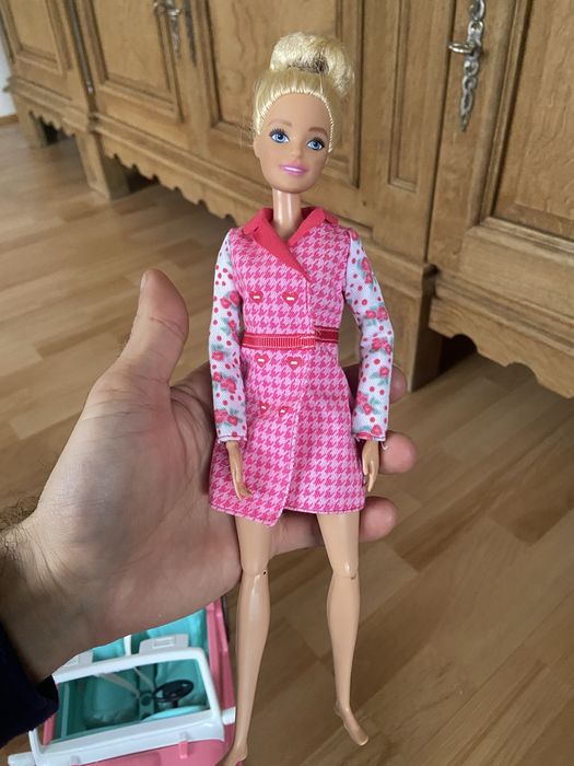 Barbie autko lalka Jeep różowy Mattel