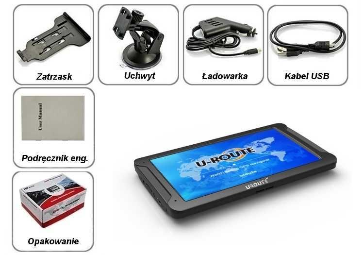 Nawigacja GPS 7" UROUTE 84F-55 Android iGO Truck Bluetooth WiFi TMC