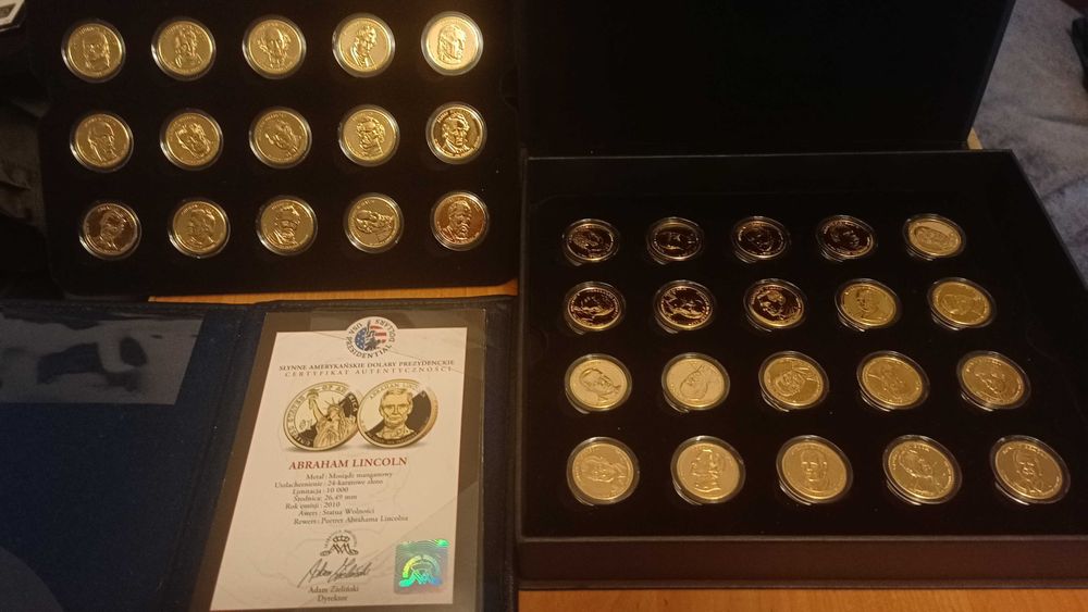 Monety, numizmaty, słynne amerykańskie ćwierć dolarówki, Skarbnica Nar