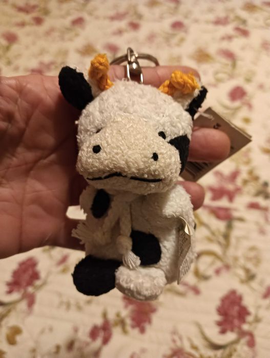 Porta-chaves novo com vaquinha em peluche