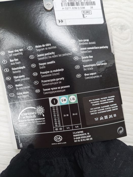 Нові чулки на резинці,самопіддержуючі розмір S-M