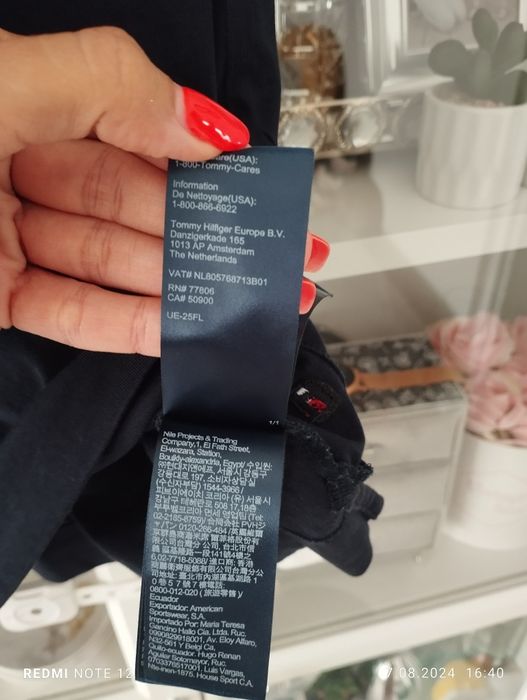 T-shirt granatowy Tommy Hilfiger damski