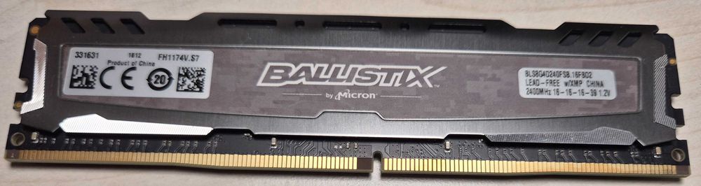 RAM DDR4 2400 CL16 Crucial Ballistix 1x8GB