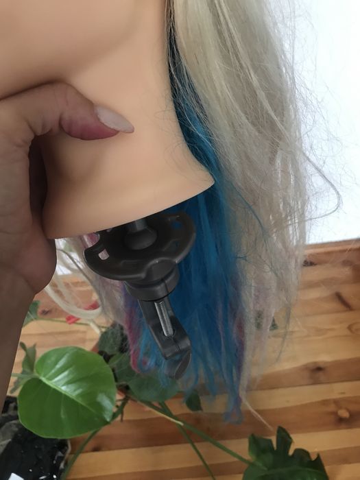 głowa główka do nauki do przykrecania do blat fryzjerstw dlugie wlosy