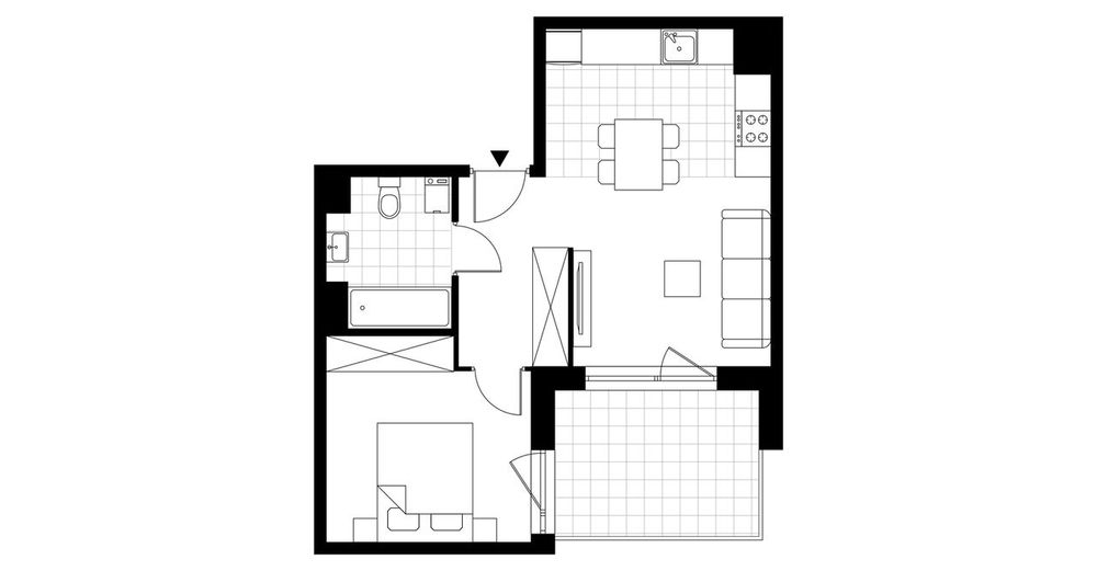 2-pokojowe mieszkanie 41m2 + loggia