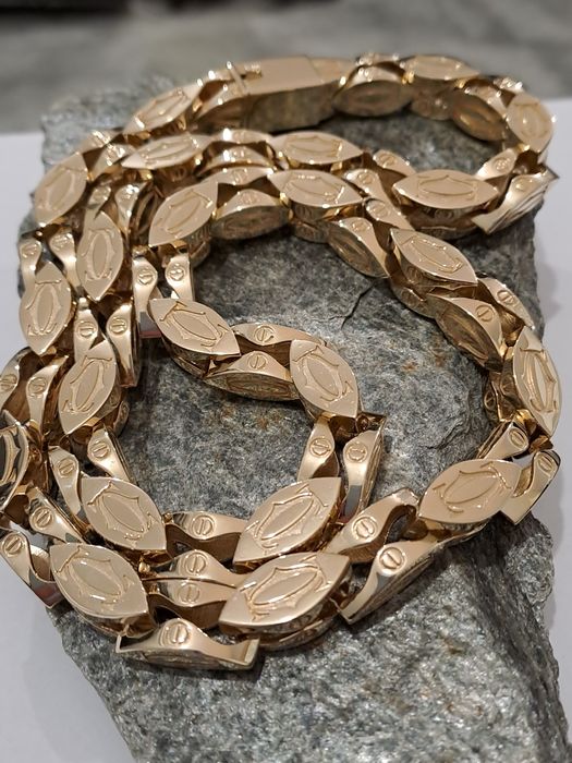 Jedyny złoty Łańcuch splot  Cartier 585 Nowy 261 G