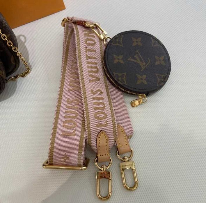 Bolsa de mahjong cinco em um para presbiopia LV com alça de ombro rosa