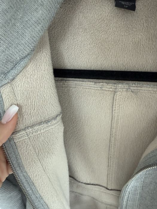 Armani Exchange bluza z kapturem długa ciepła szara S