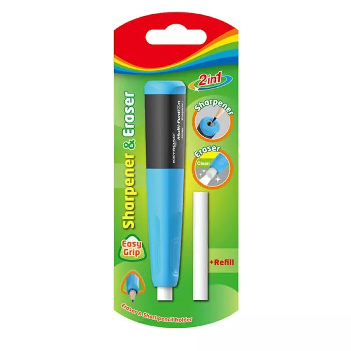 Temperówka Plastikowa Z Gumką Keyroad Blister. Keyroad. Nowy Produkt
