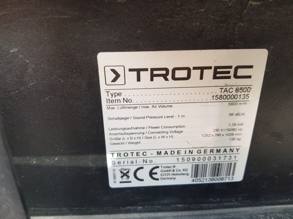 Oczyszczacz powietrza TAC 6500 cena brutto