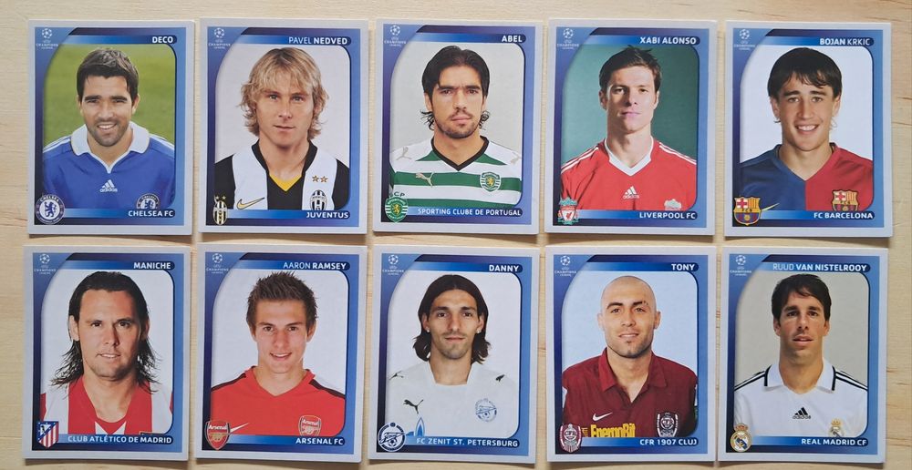 Cromos futebol champions league da Panini