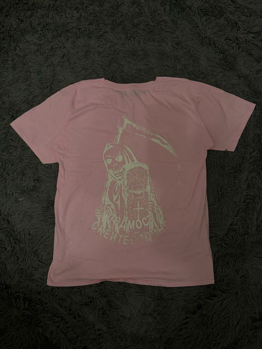 (В наличии) Футболка подмост розовая L