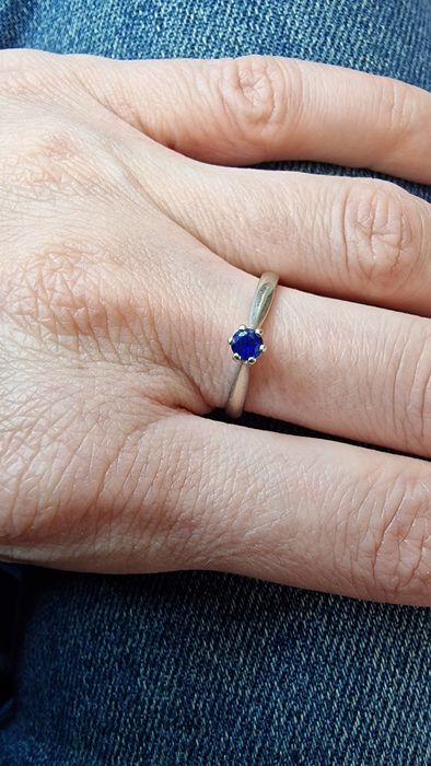 ZŁOTY pierścionek 14K pr.585 rozm.15 białe złoto Komis Madej Sosnowiec