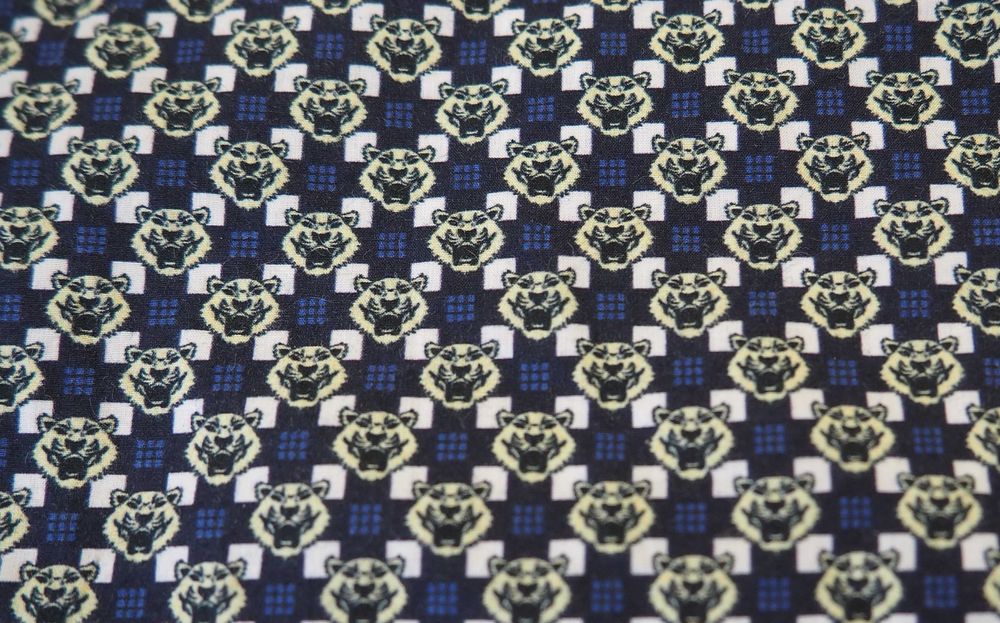 Kenzo _mini tiger print curved hem shirt_koszula męska_S/M_slim fit