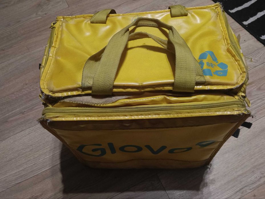 TORBA GLOVO | Plecak Kurierski  Stan: TYRAŁA, ale działa