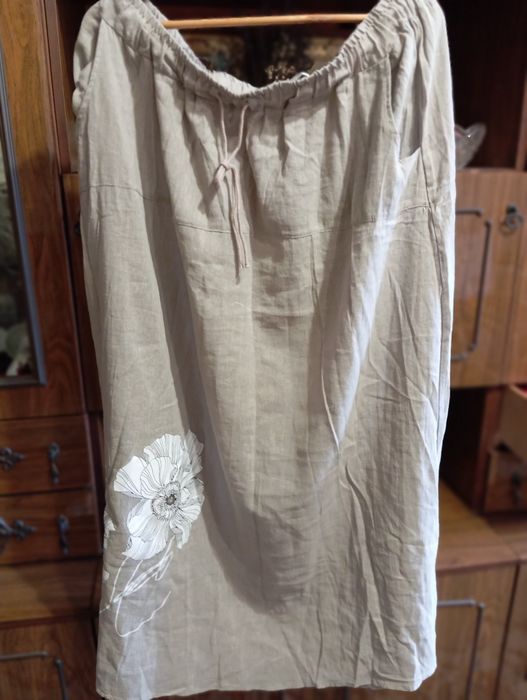 Юбка летняя льняная