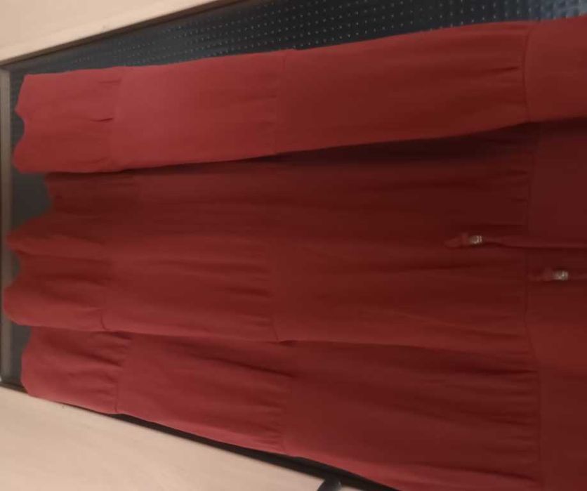 maxi długa boho sukienka ceglasta S/M/L