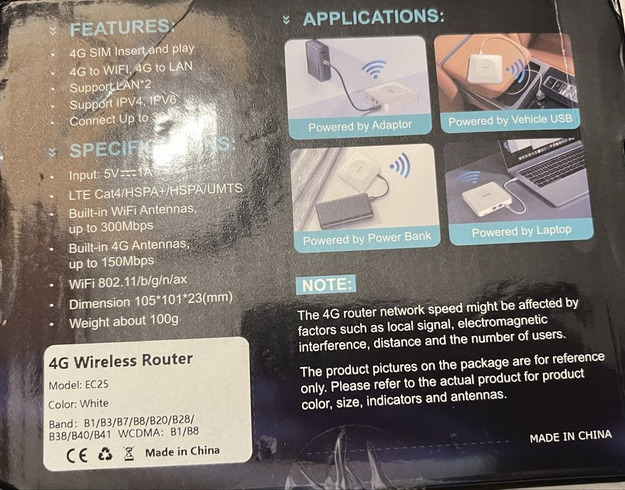 4G Lte Router Wifi 6