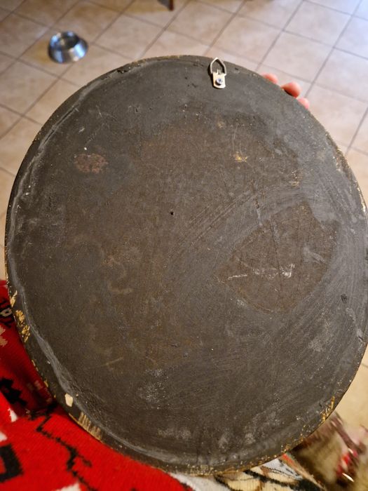 Owalny obraz olejny na drewnie