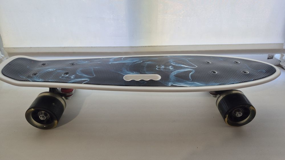 #скейт #Дитячий пенніборд 2503 Penny Blue skull
