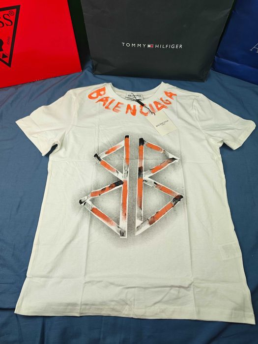 Koszulka męska tshirt Balenciaga kolory krótki rękaw premium M-XXXL