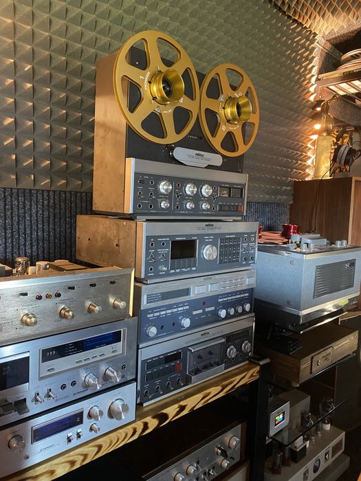 Revox zestaw, szpula B77, kasetowy B710, tuner B760, wzmacniacz B251