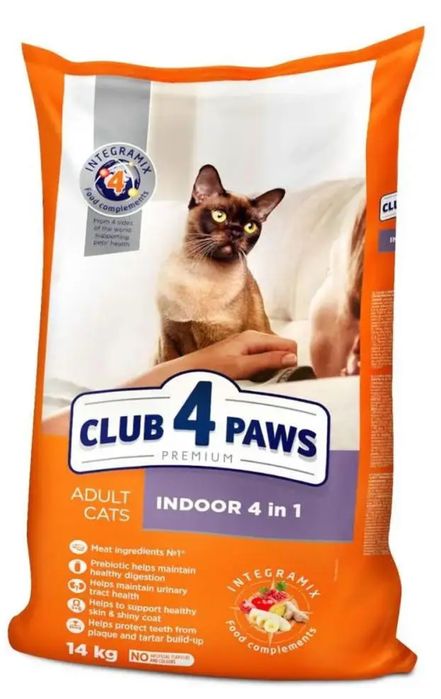 Корм Clum 4 Paws INDOOR 4in1
