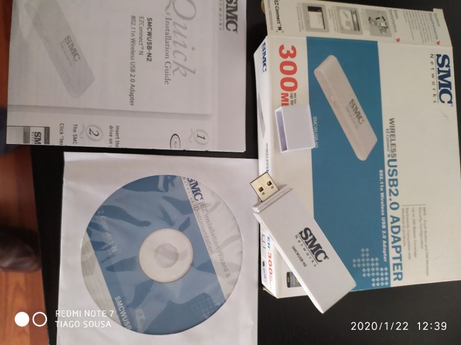 Pen Antena Adaptador wireless SMC 300Mbps