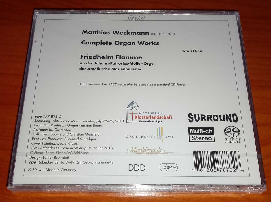CD Matthias Weckmann - Complete Organ Works (2 x SACD)