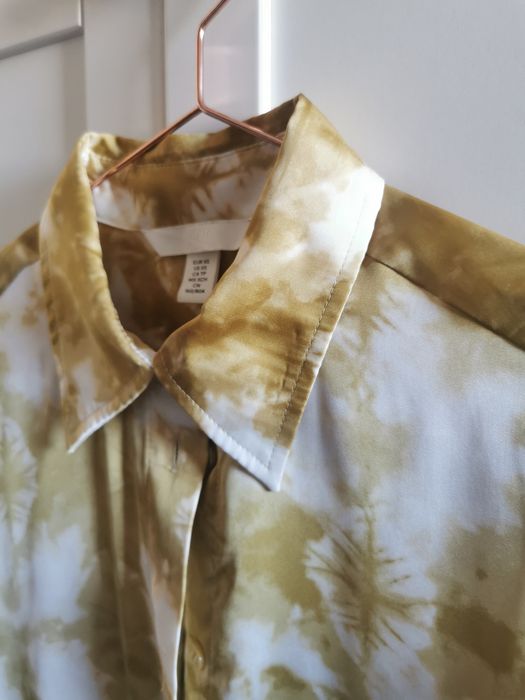 Elegancka damska koszula oversize marki H&M, tie dye