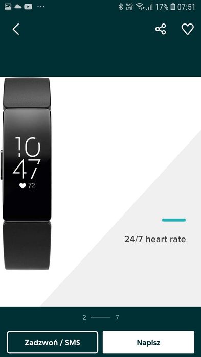 Fitbit inspire opaska HR opaska sportowa do monitorowania