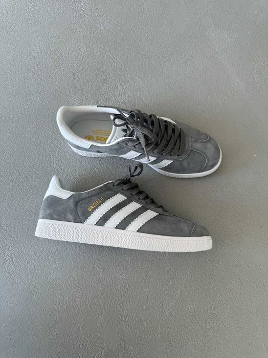 Кросівки Adidas Gazelle Grey/White Lines premium