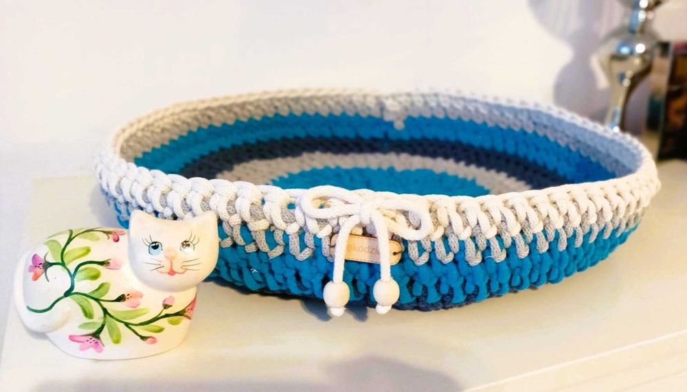Legowisko Handmade z sznurka dla pieska lub kotka