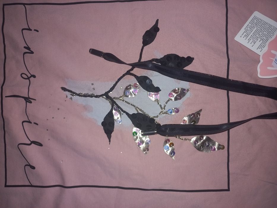 Bluzka nietoperz różowa z aplikacją