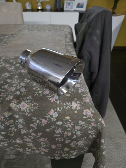 Ponteiras cromadas sracing 114mm