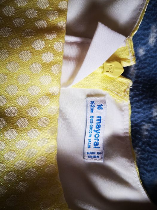 Vestido menina amarelo