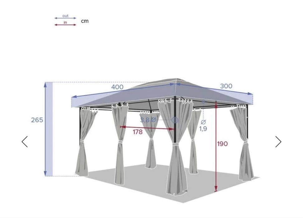 Cortinas + cobertura para pergula santorini 3x4
