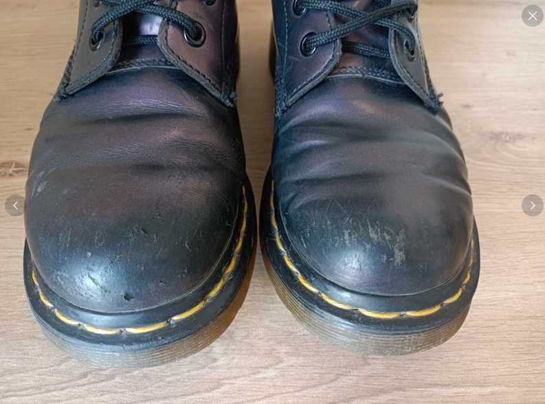 Dr. Martens Dark Roxo Purple Metallic Chrome de 8 ilhós, tamanho 38 EU / UK 5