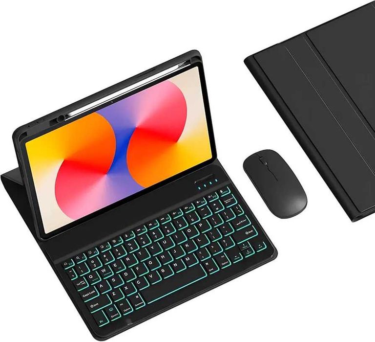 Шкіряний чохол+ клавіатура BLUETOOTH Huawei Matepad SE 11  2024 RGB