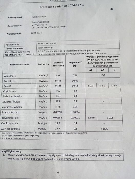 Pellet. Sosnowy . A 1