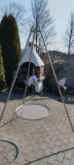 Trójnóg nierdzewny plus ruszt 60cm